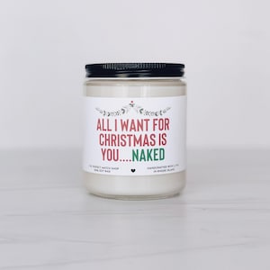 Alles, was ich für Weihnachten will, sind Sie nackt, lustige Kerzen, Weihnachtsdekor, Weihnachtskerze, lustiges Weihnachtsgeschenk, Wichtel, Feiertagskerze