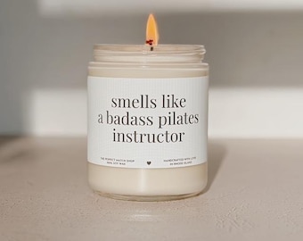 Pilates Instructor gift Pilates teacher candle Pilates candle Pilates lover gift Pilates studio candle pilates studio decor