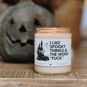 Funny Halloween candle, Halloween Home, Spooky things Fall candle decor, Halloween decor, Fall scented candles, gifts for her, gifts for him