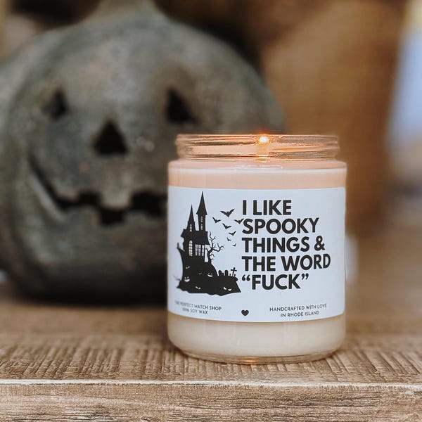 Funny Halloween candle, Halloween Home, Spooky things Fall candle decor, Halloween decor, Fall scented candles, gifts for her, gifts for him