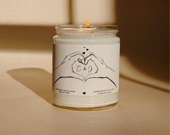 Liebe personalisierte Initialen Kerze Ich liebe dich Kerze, Geschenke für sie, Geschenke für ihn, Beziehungsgeschenke, Valentinstag, Freund, Freundin