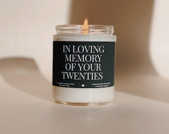 30 Geburtstag Geschenk in liebevoller Erinnerung an Ihre 20er Jahre Kerze Lustige Geburtstagsgeschenke Meilenstein Geburtstag Dirty 30 Geburtstagsgeschenke Geburtstagskerze