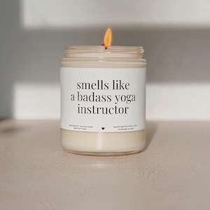 Yoga Instructor gift Yoga teacher candle Yogi candle Pilates lover gift Pilates studio candle Yoga studio decor Namaste image 1