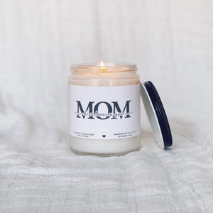 Mom I love you Gift for mothers day, Gifts for mom, cute gifts for mom Mothers day Candle Mothers Day gift Moms birthday candle Best mom image 1