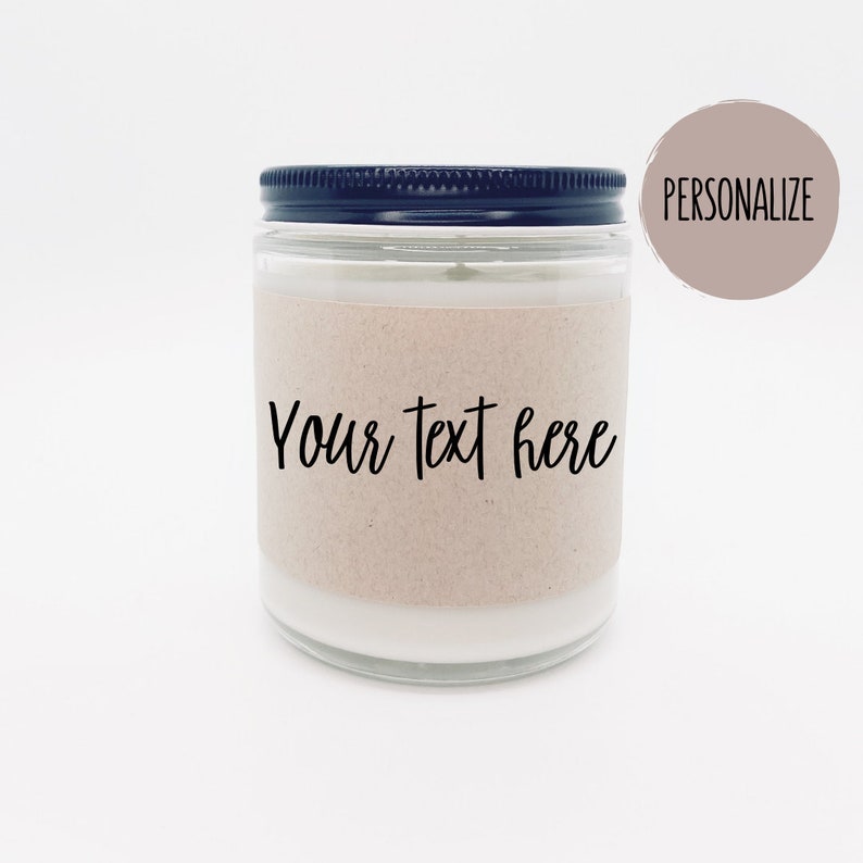 Custom candle Blank label candle Soy candle Create your own Etsy