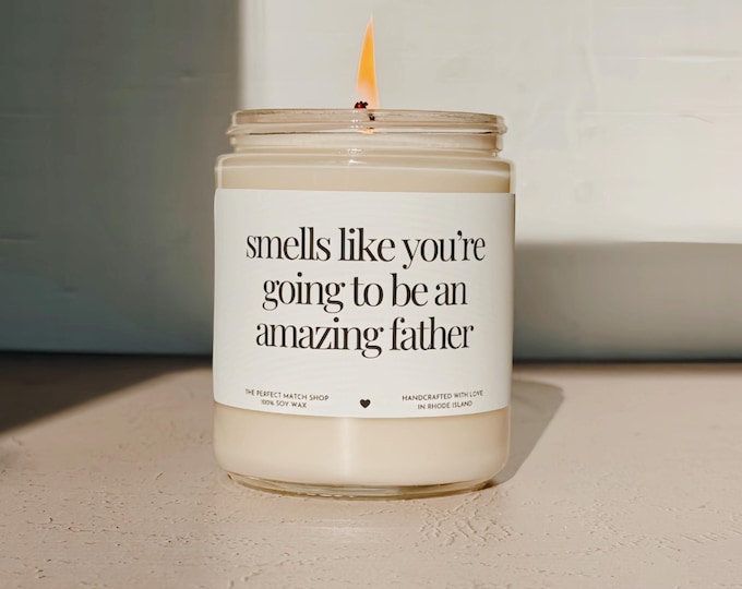 Dad to be Gift Amazing Father Candle Gifts for expectant father New parents gift Expectant Dad Gifts New dad gifts