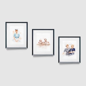 3 Set Lucille Ball Wall Art, Original Art, Poster, Art, Watercolor Art Prints, Pop Culture