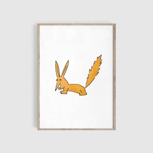 The Little Prince Art Print, Fox Print, Le Petit Prince, Nursery Wall Art, Nursery Quote Wall Art, Kids Room Decor, Baby Gift, LP11