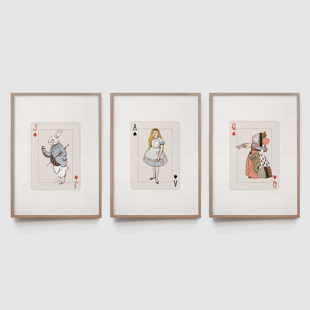 Alice in Wonderland Nursery, Set of 3 Prints, Nursery Wall Art, Nursery ...