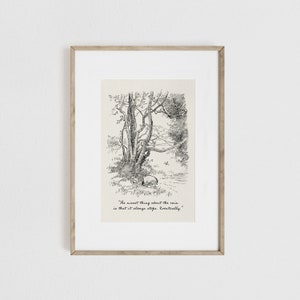 Eeyore Wall Print, Winnie the Pooh Print Poster, A.A. Milne Quote, Nursery Print, Baby Room, Kids Room Decor, Neutral #6