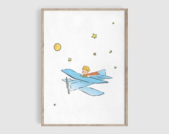 The Little Prince Nursery Art Print, The Little Prince Wall Art, Le Petit Prince, Nursery Wall Art, Kids Room Decor, Baby Shower Gift, LP3