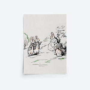 Set of 3 Beatrix Potter Prints, Peter Rabbit, Neutral Nursery Art ...