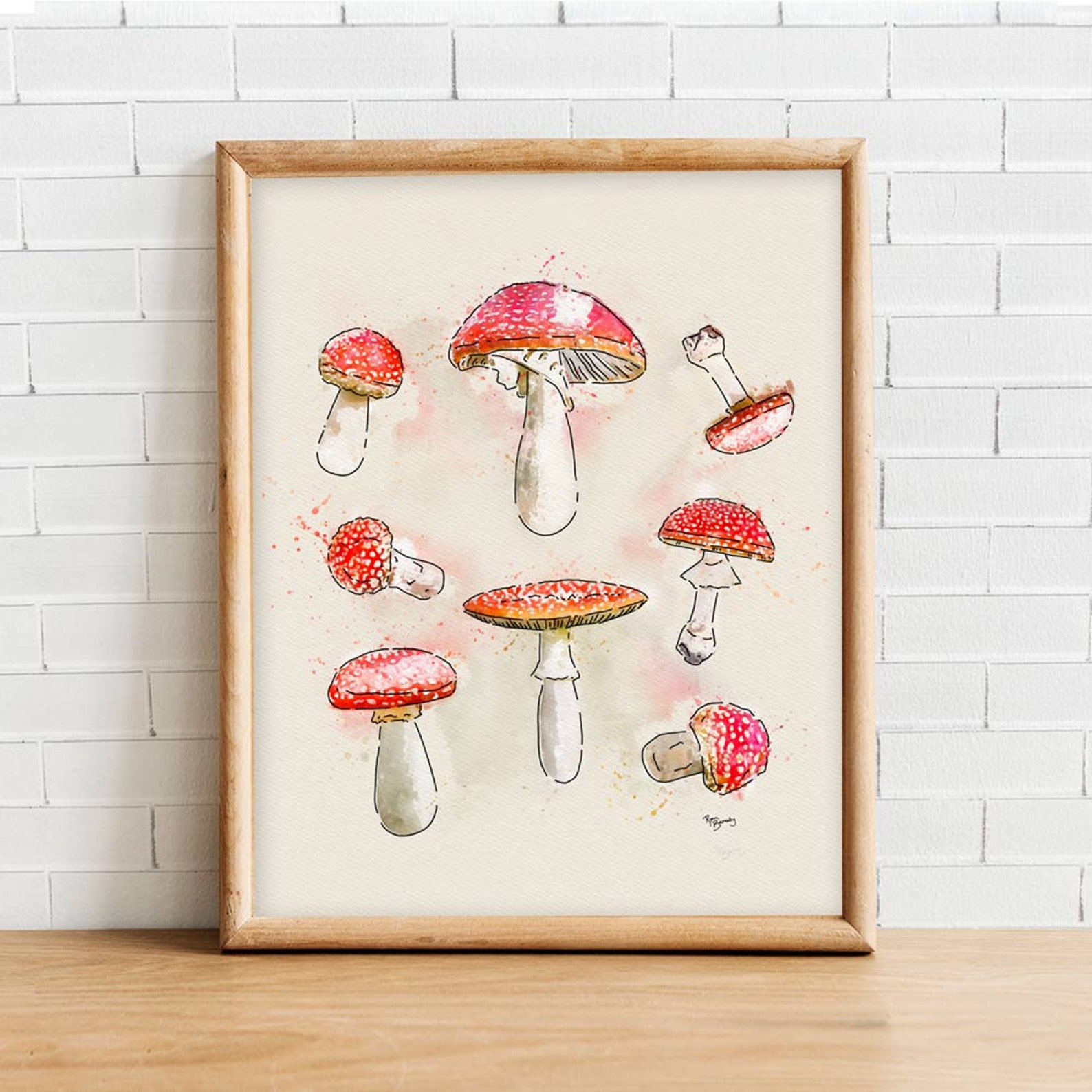 Mushroom Wall Decor Watercolor Art Print - Etsy