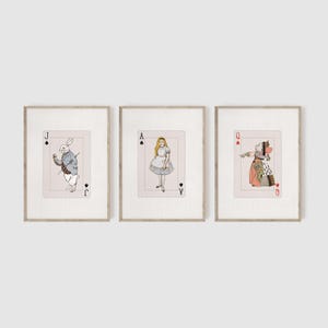 Alice in Wonderland Nursery, Set of 3 Prints, Nursery Wall Art, Nursery Decor, Alice Prints, Alice Home Decor