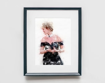 Princess Diana Watercolor Art Print