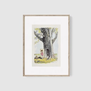 Winnie the Pooh and Christopher Robin, Winnie the Pooh Print Poster, Nursery Gift, Kids Room, Baby Room, Pooh Print, Vintage, Classic Pooh