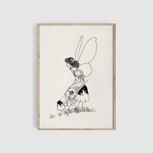 Fairy Illustration, Ida Rentoul Outhwaite, Fairytale Whimsical Wall Art, Nursery Wall Art, Kids Room Decor, Baby Gift