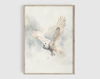 Wizard Neutral Nursery, Snowy Owl Wall Art, Wizarding Baby Decor, Fan Nursery Decor, Baby Shower Gift, Wizard Wall Decor, Wizard Poster #2