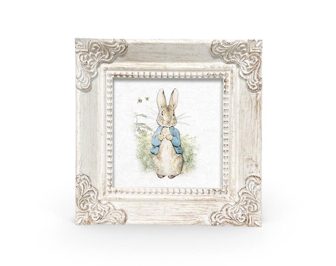 Peter Rabbit Circle Frames Miniature Peter Rabbit Frame Print, Nursery Decor, Desk Decor, Office ...