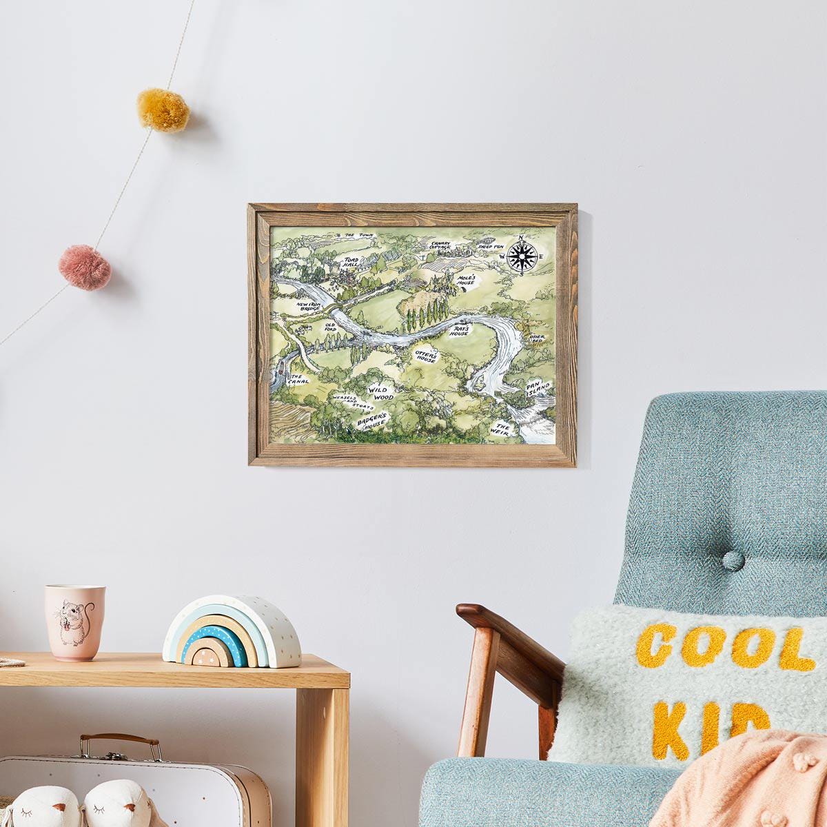 Wind in the Willows Map Print, Childrens Room Decor, Map Decor, Nursery ...
