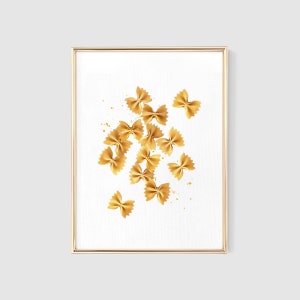 Pasta Watercolor Print, Italian Food Art, Food Art, Kitchen Wall Art Decor, Kitchen Gift, Food Illustration, Watercolor Food Art