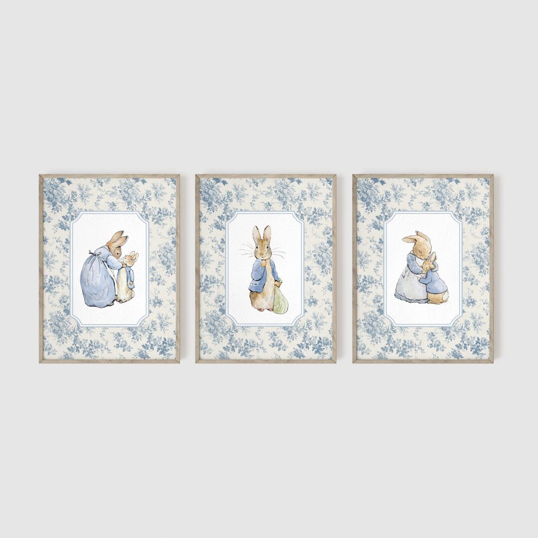 Peter Rabbit Nursery Prints, Beatrix Potter Gallery, Set of 3 Prints ...