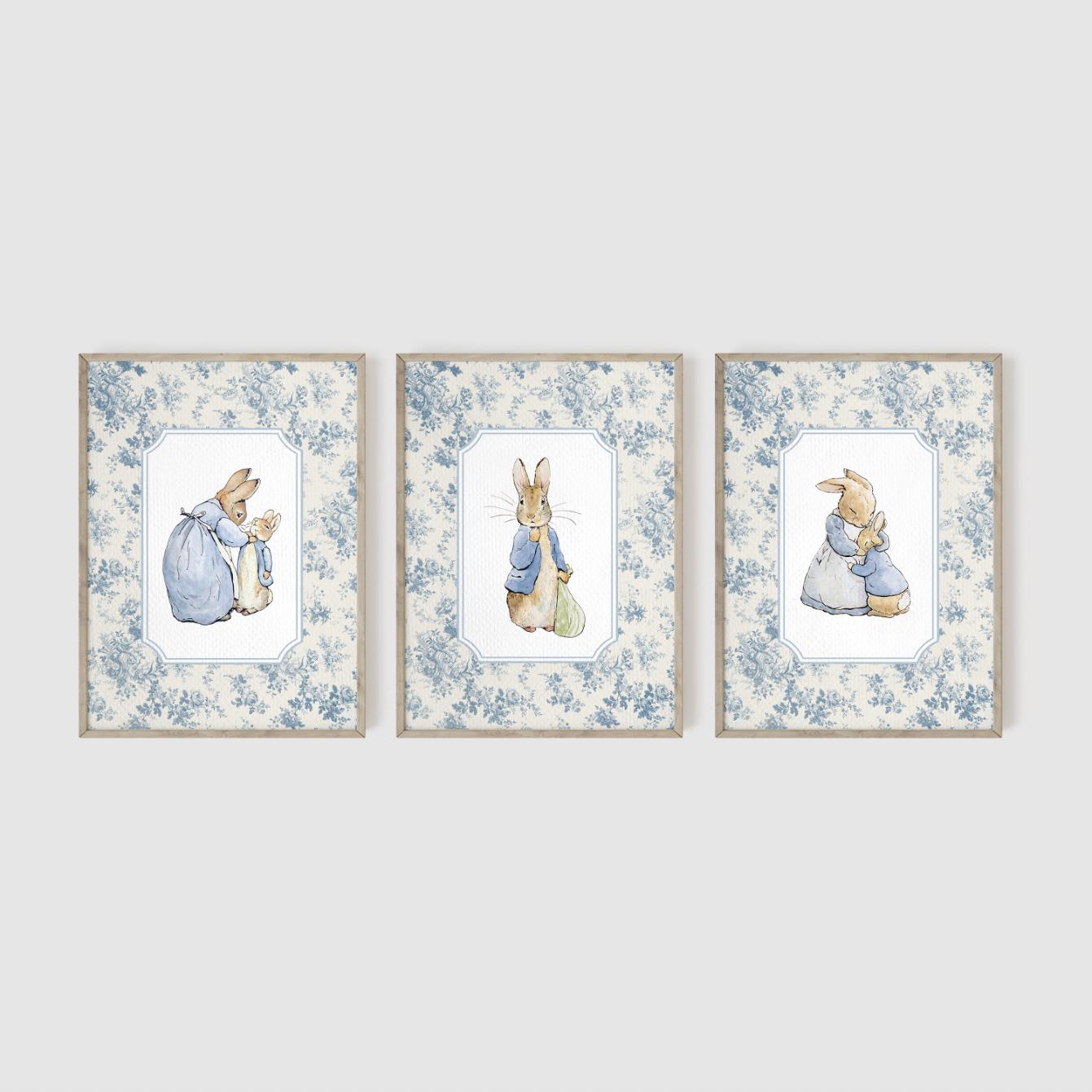 Peter Rabbit Nursery Prints, Beatrix Potter Gallery, Set of 3 Prints ...
