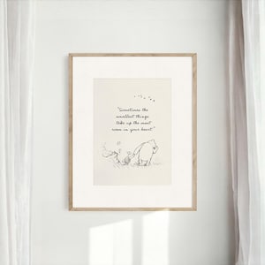 Winnie the Pooh Quote Print Poster, If You Live to Be 100 Piglet, A.A. Milne Quote, Nursery Print, Baby Room, Classic Pooh, Kids Room, #10