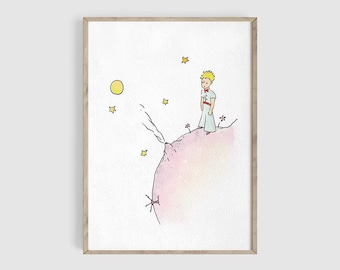 The Little Prince Nursery Art Print, The Little Prince Wall Art, Le Petit Prince, Nursery Wall Art, Kids Room Decor, Baby Shower Gift, LP1