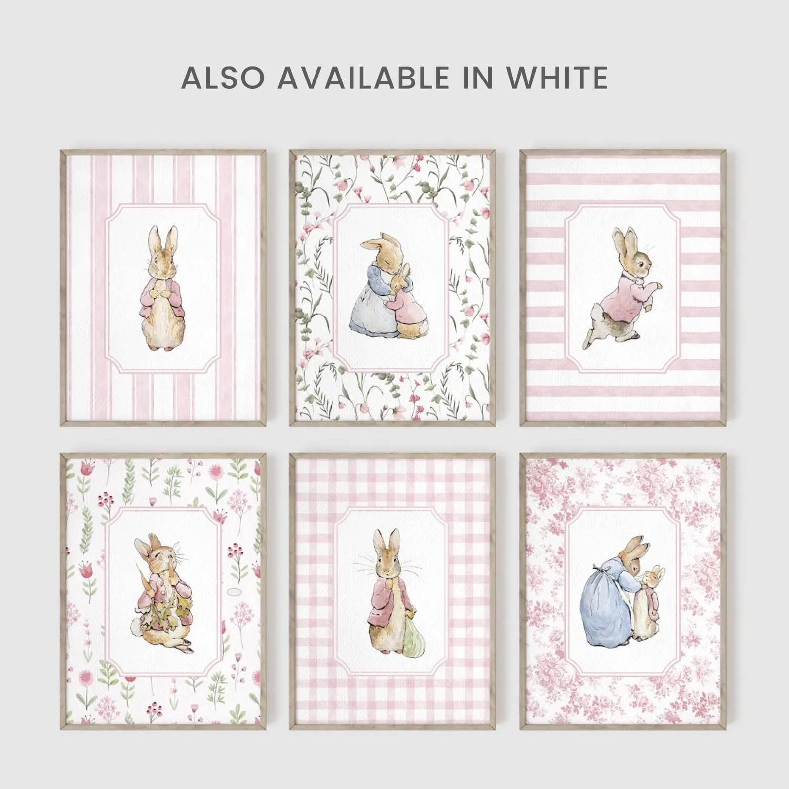 Peter Rabbit Nursery Prints, Vintage Nursery Decor Girl, Set of 6 ...