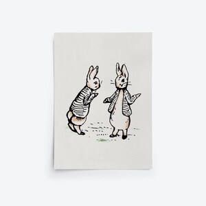 Set of 3 Beatrix Potter Prints, Peter Rabbit, Neutral Nursery Art ...