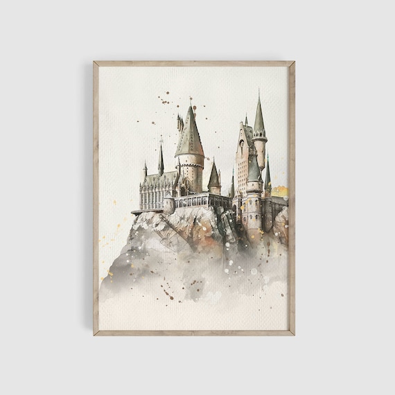Wizard Neutral Nursery, Castle Wall Art, Wizarding Baby Decor, Fan Nursery Decor, Baby Shower Gift, Wizard Wall Decor, Wizard Poster, Spell