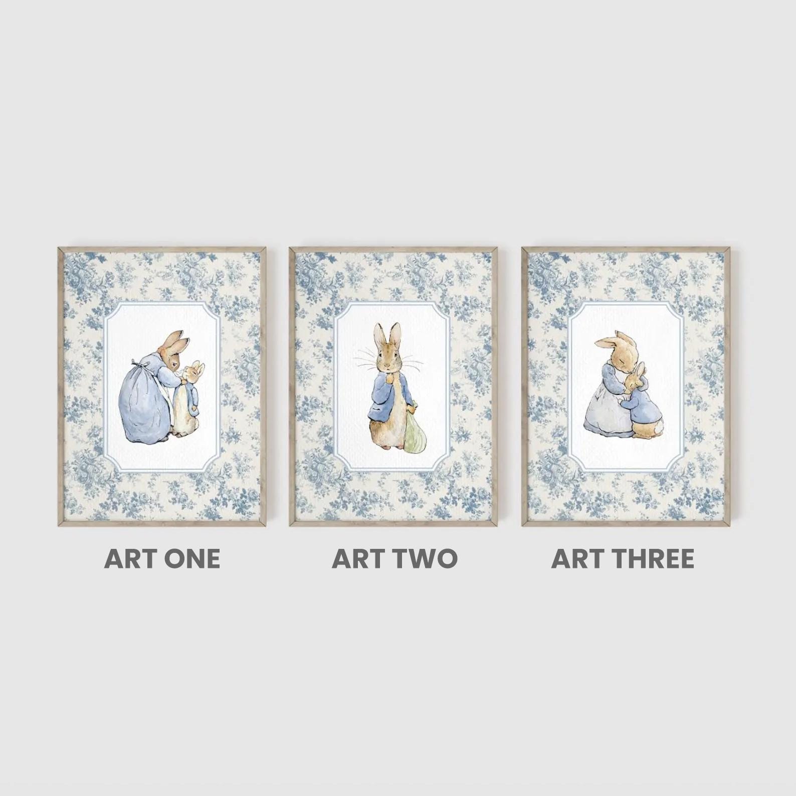 Peter Rabbit Nursery Prints, Beatrix Potter Gallery, Set of 3 Prints ...