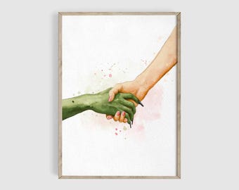 Wizard of Oz Illustration, Wicked Witch of The East, Glinda The Good Witch, Wizard of Oz Watercolor, Oz Art, Broadway