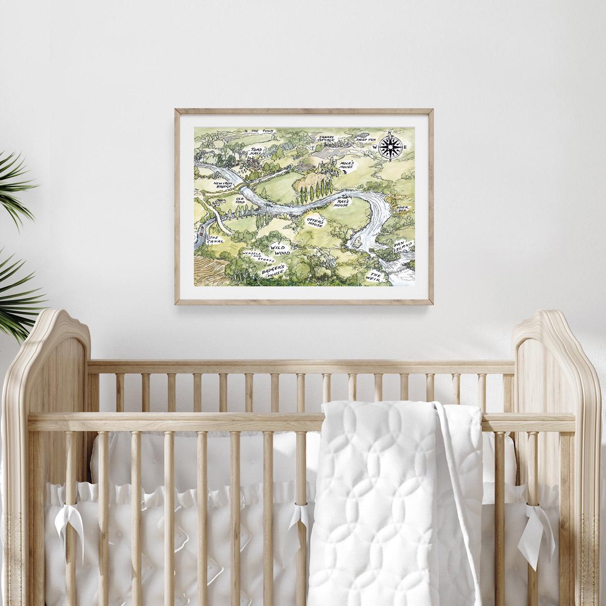 Wind in the Willows Map Print, Childrens Room Decor, Map Decor, Nursery ...