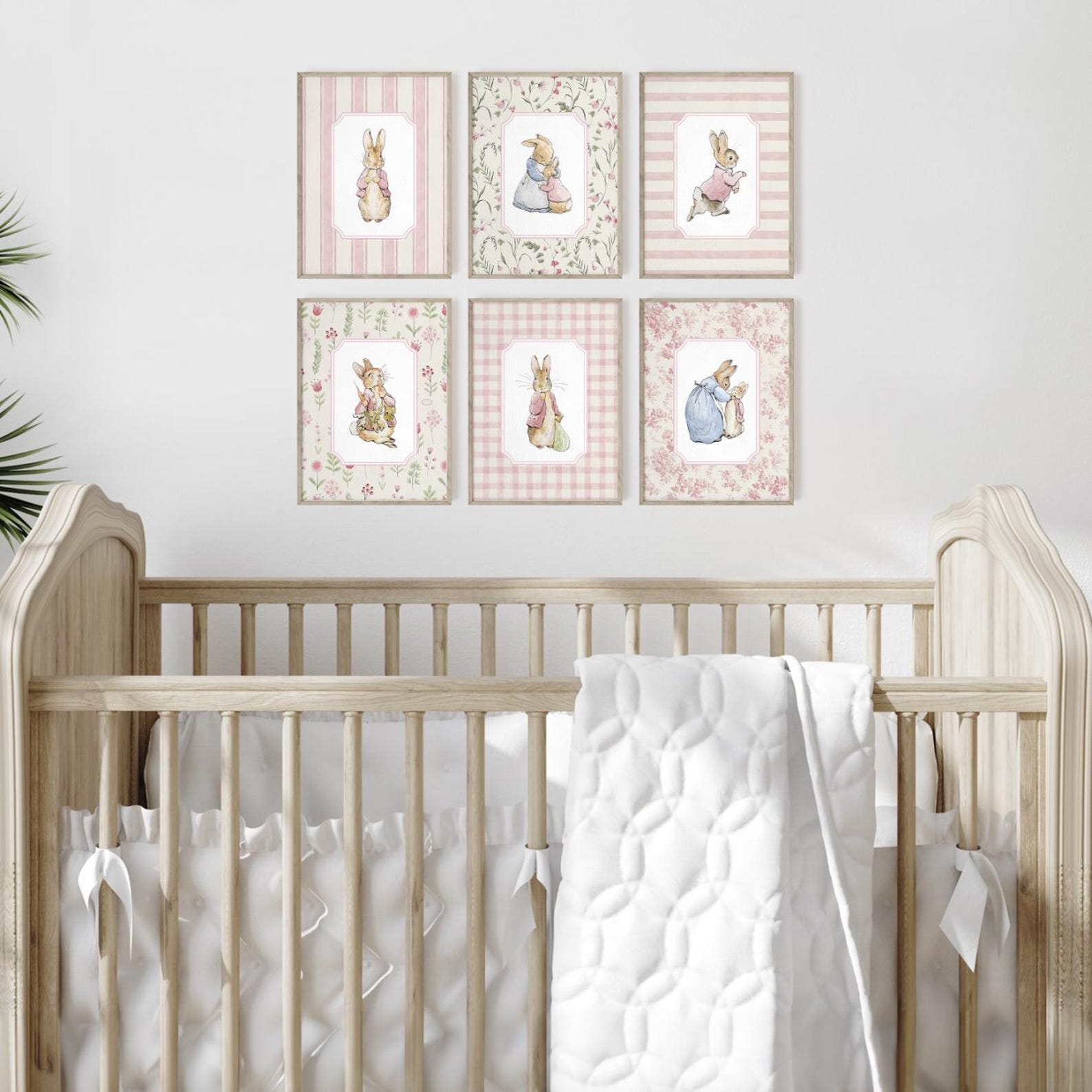Peter Rabbit Nursery Prints, Vintage Nursery Decor Girl, Set of 6 ...