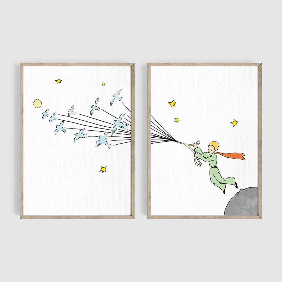 The Little Prince Nursery Art Print, Set of 2 Prints, the Little Prince ...