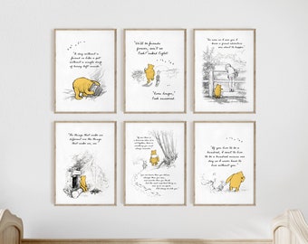 Winnie the Pooh Quote Print Poster, If You Live to Be 100 Piglet, A.A ...