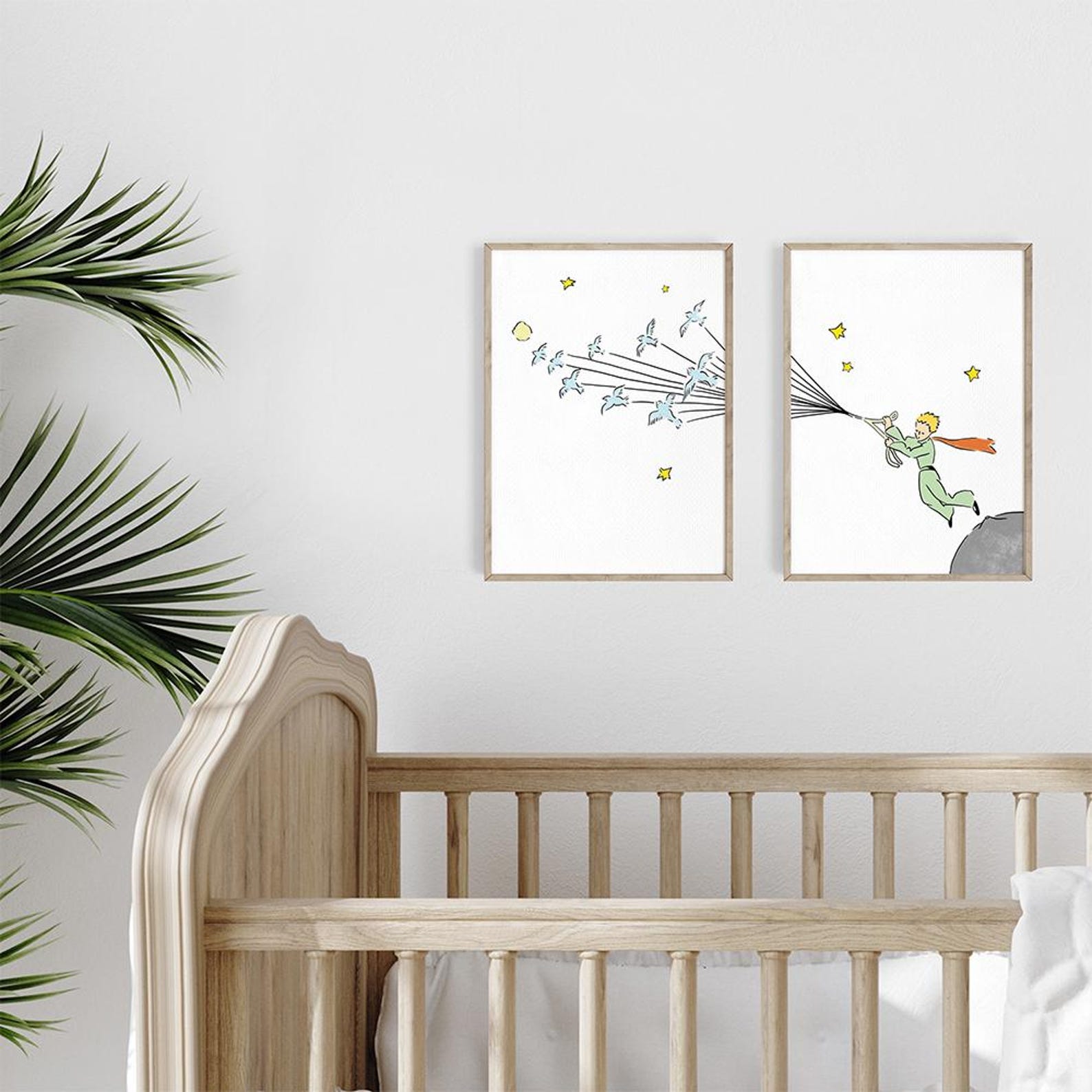 The Little Prince Nursery Art Print, Set of 2 Prints, the Little Prince ...