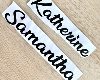 Ditt namn permanent vinyl | Vattenflasketikett | Diskmaskinssäker | Vinyldekal | Vattenflaskpersonalisering | Stötfångar-, spegelklistermärke DIY