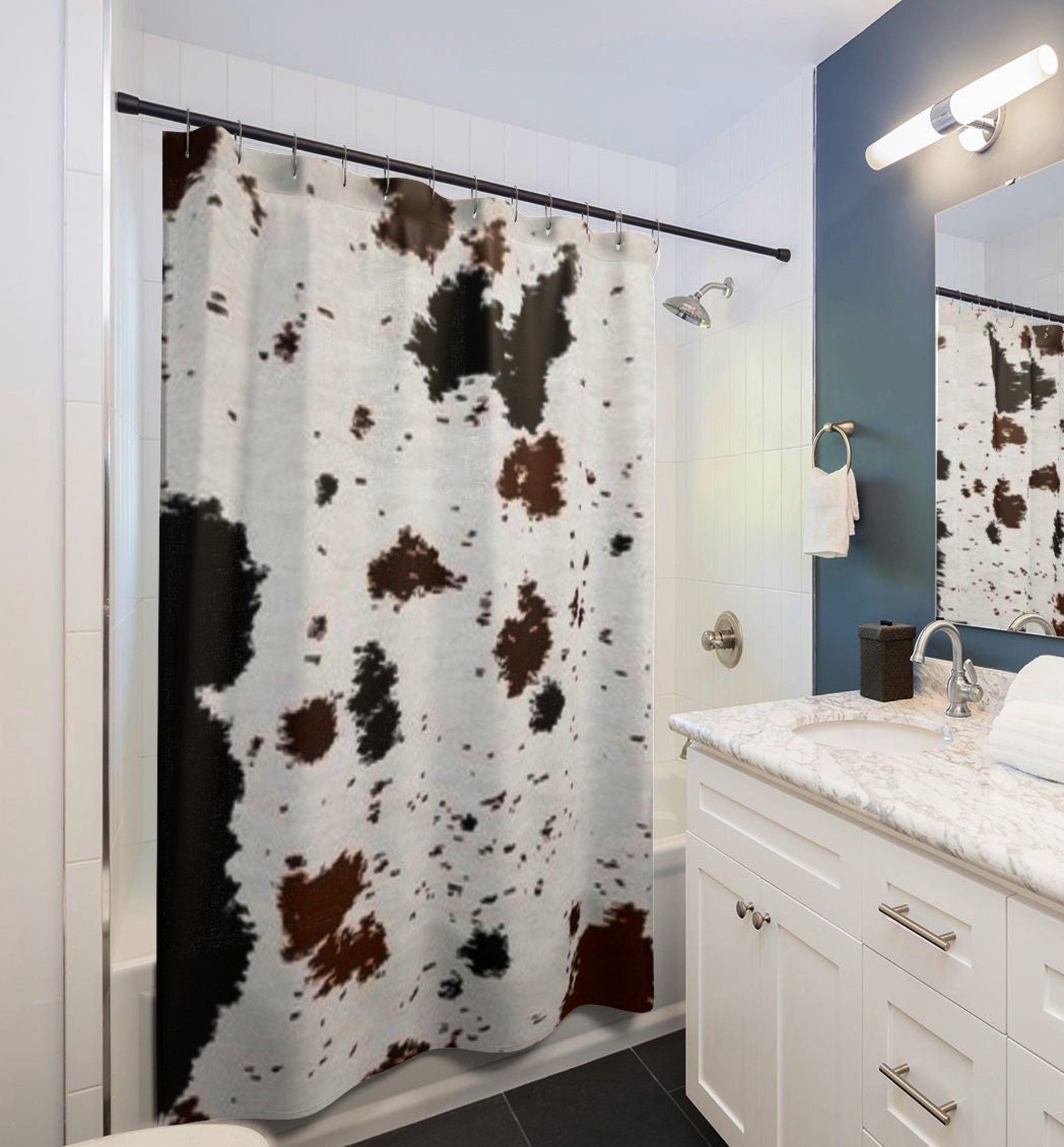 Cow Print Shower Curtain