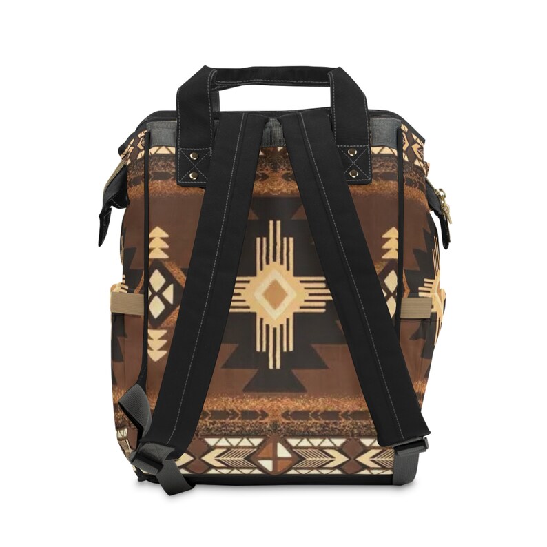 Personalized Diaper Backpack | southwestern backpack | tribal Indian bag | customized boho Aztec bag | new mom gift | baby bag | cowgirl bag image 4