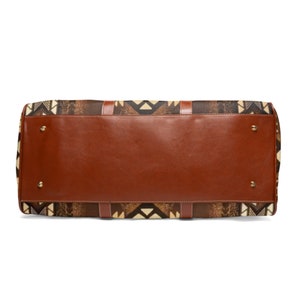 Southwestern Aztec-Leather Tote Bag. 5401