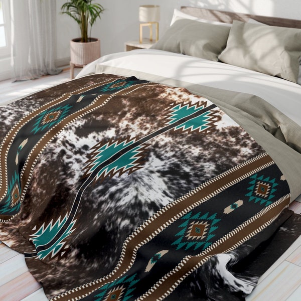 Tribal Elephant Print Throw Blanket
