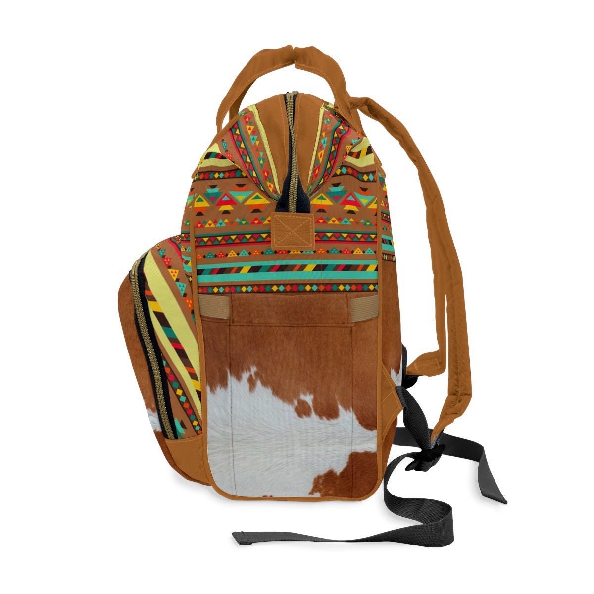 Personalized Faux Cowhide Backpack Boho Western Backpack Etsy