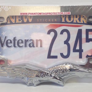 Motorcycle Glossy Chrome  Metal License Plate Frame.