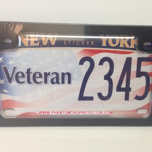 Motorcycle Clear License Plate Cover & Black Metal Frame Combo