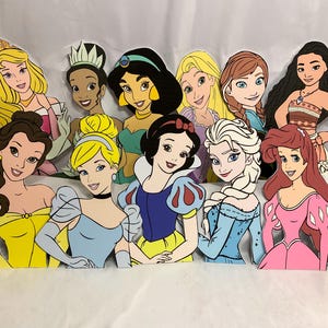 Princess Party Prop Character Cut Out Disney Princess Standee Tabletop Decoration Birthday Theme Elsa Moana Ariel 2 Feet Tall