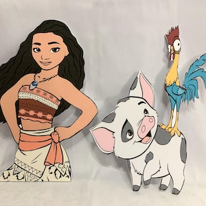 Moana Party Prop Princess Cut Out Standee Disney Character Prop Tabletop Decor Birthday Decoration 2 ft