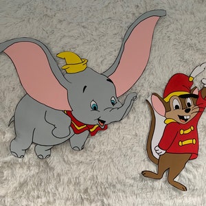 Dumbo Party Prop Flying Elephant Cut Out Birthday Decoration Wall Decor Nursery Classic Disney Standee 2ft